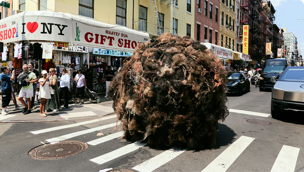 K18 Tumblehair activation in a New York street, featured by CP&KRELL